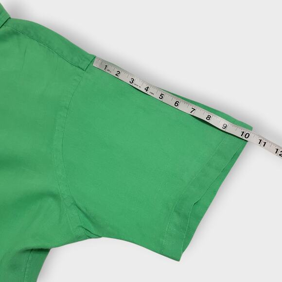 Ralph Lauren Mens Linen SS Button Down Shirt Classic Fit Bright Green Sz XL Pony - Picture 9 of 11